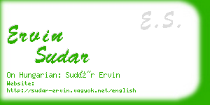 ervin sudar business card